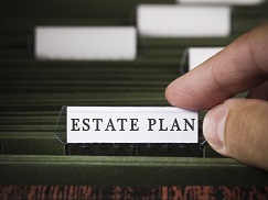 File with tab saying Estate Planning